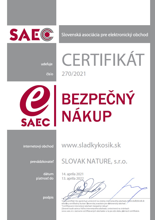 Certifikát SAEC Bezpeèný nákup
